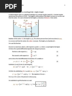 Hydrostatic Equilibrium Centrifugal Field - Liquid Height