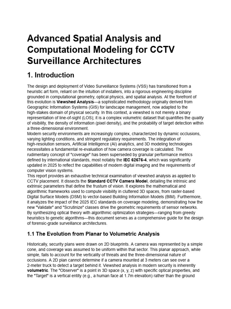 CCTV Viewshed Analysis for Security Design | PDF | Imaging