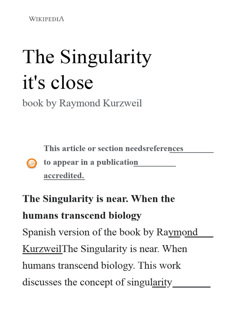 La Singularidad: Futuro Tecnológico | PDF | Technological Singularity ...