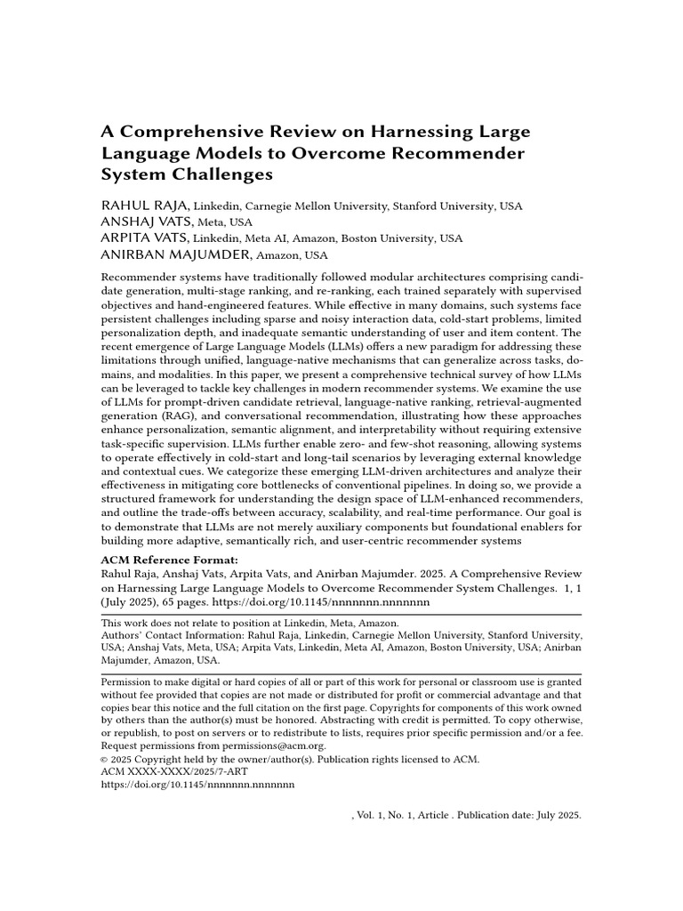 A Compehensive Review On Harnessing Large Language Models To Overcome ...