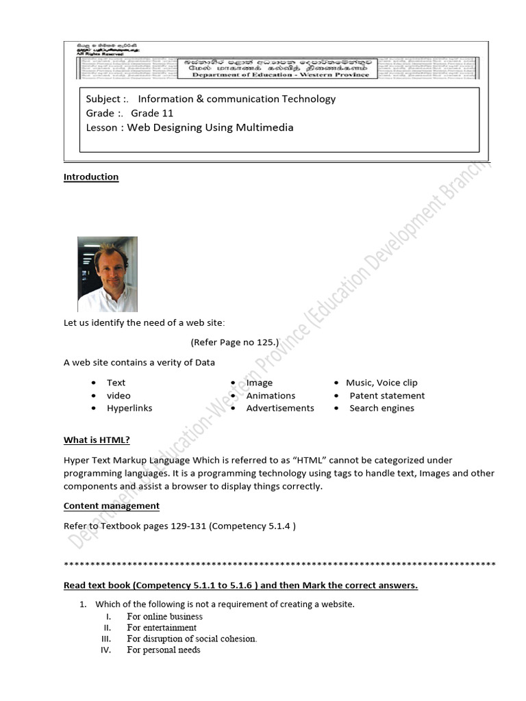 Web Design Basics: HTML & Multimedia | PDF | World Wide Web | Internet ...