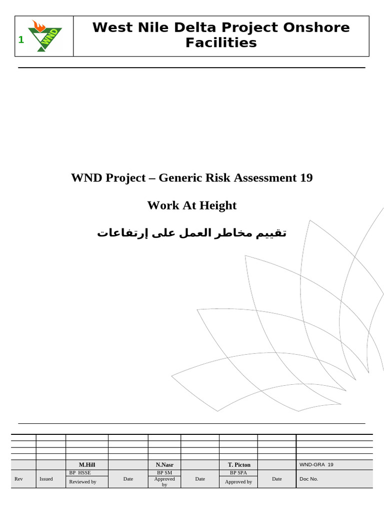 Work at Height Risk Assessment Guide | PDF | Risk