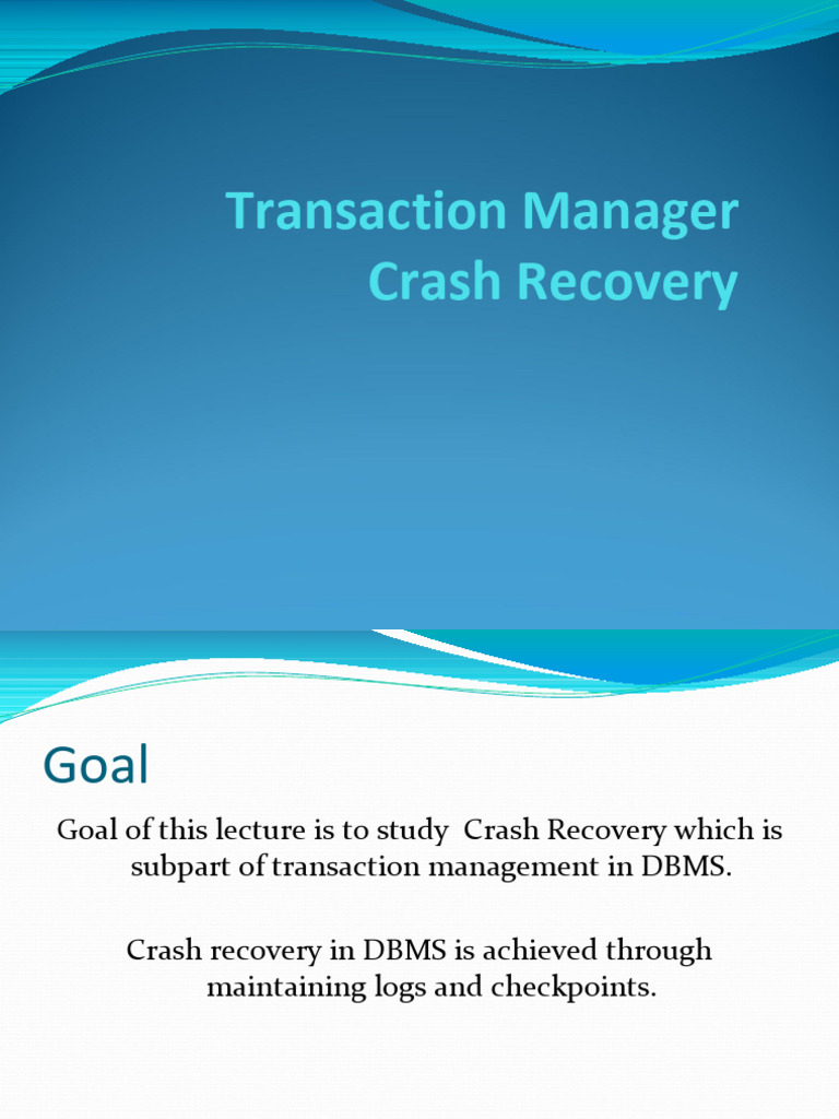 DBMS Crash Recovery Explained | PDF | Database Transaction | Databases