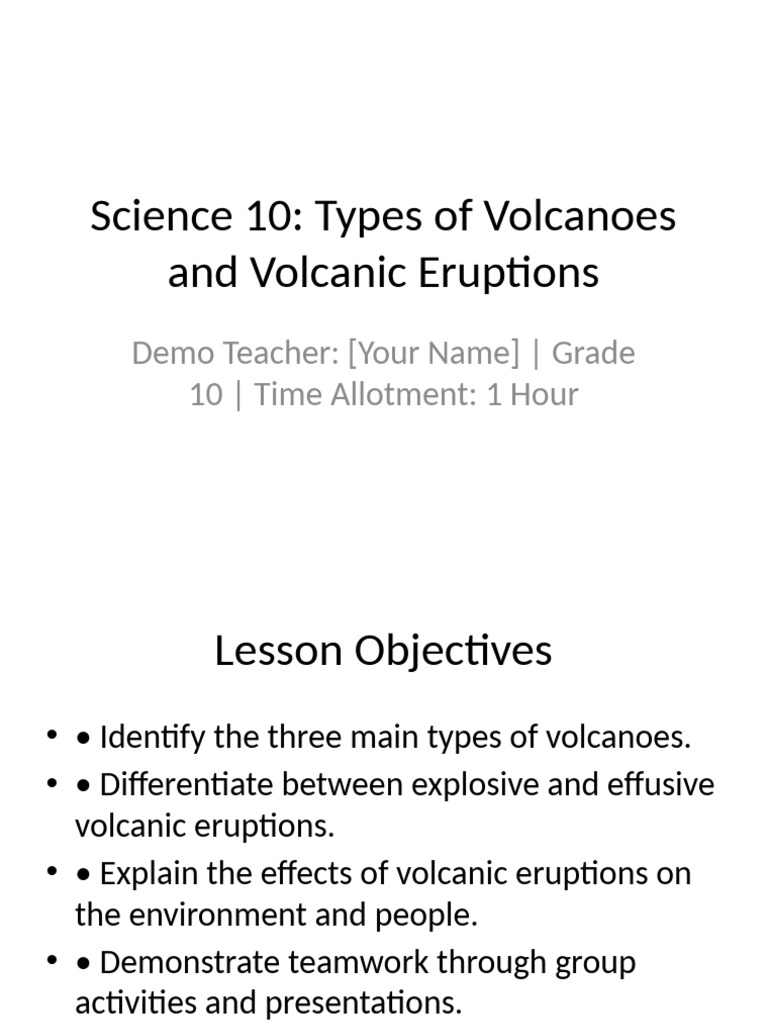 Types of Volcanoes and Eruptions Guide | PDF | Volcano | Volcanology