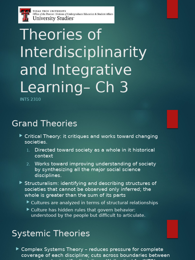 Interdisciplinary Theories & Learning Methods | PDF