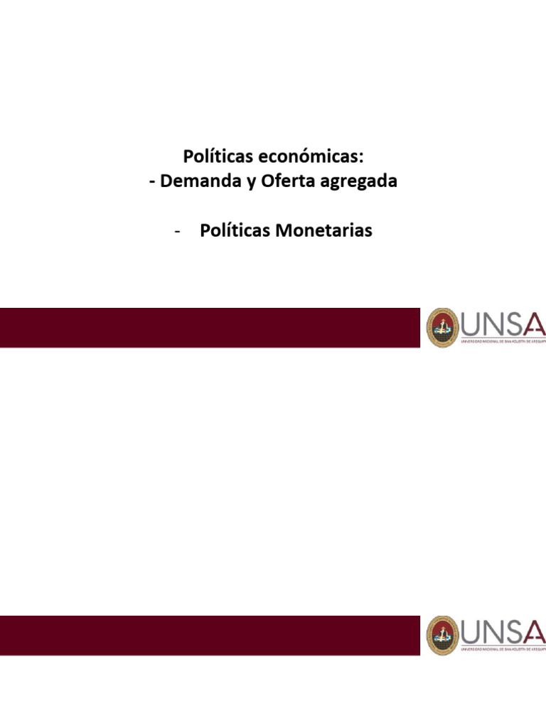 Políticas Económicas: Demanda y Oferta Agregada | PDF | La política ...