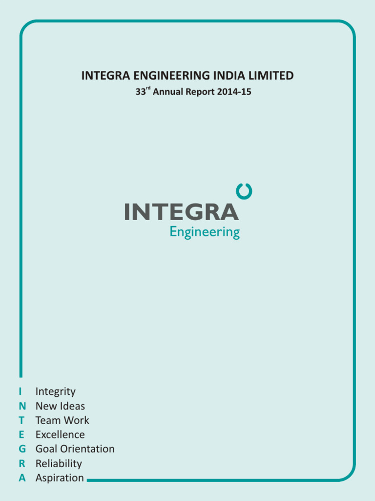 Integra Engineering Annual Report 2014-15 | PDF | Employee Stock Option ...