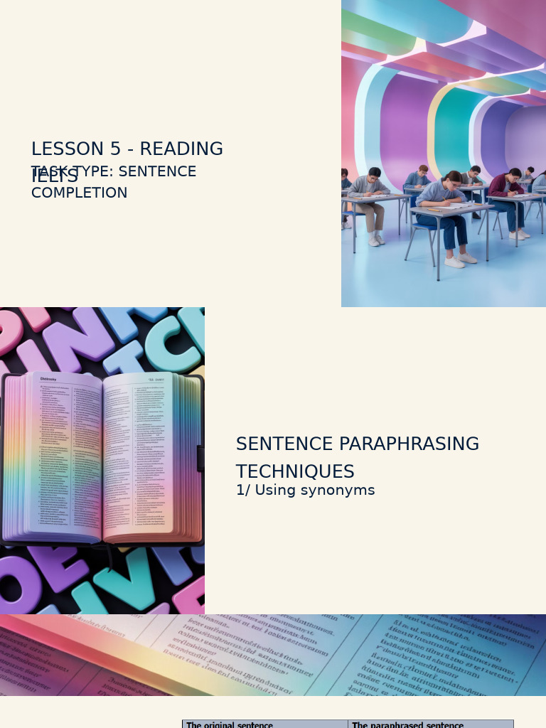 IELTS Reading: Sentence Completion Techniques | PDF | Dogs | Senses