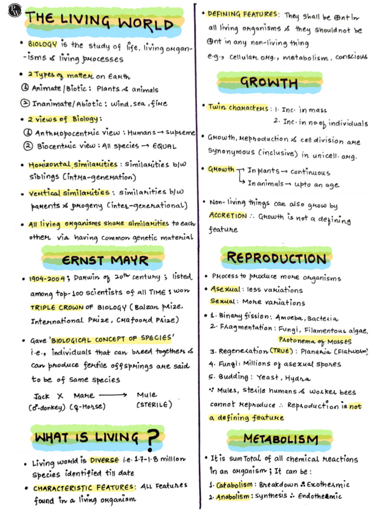 The Living World Vipu Sir Ke Handwritten Notes .PDF (1) | PDF