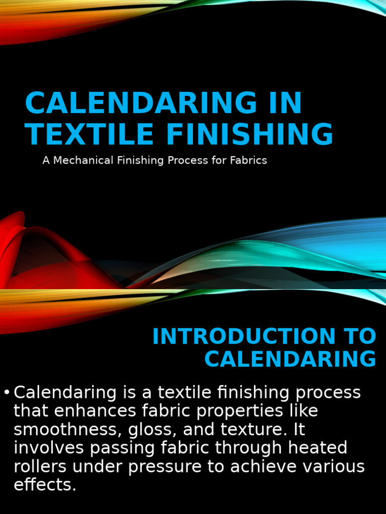 Calendaring and Softening in Textiles | PDF | Textiles | Materials