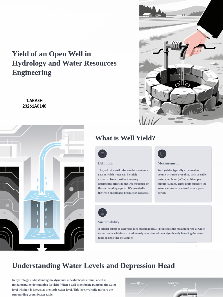 Open Well Yield in Hydrology Explained | PDF | Aquifer | Groundwater