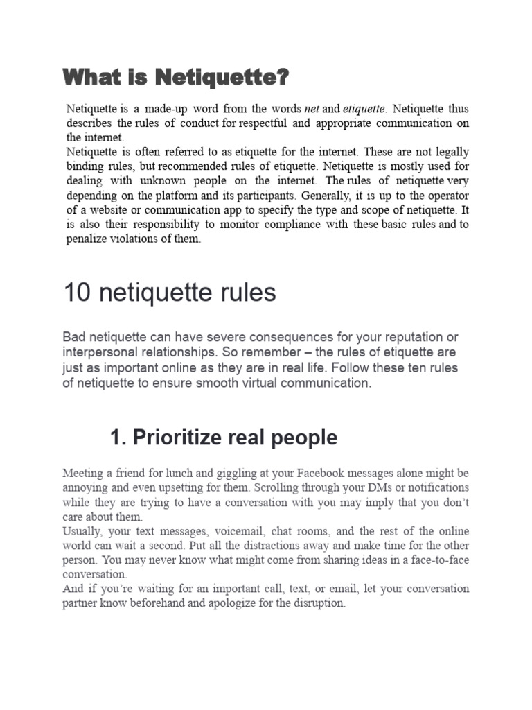 Module6(Computer Ethics).Docx | PDF | Internet Forum | Etiquette
