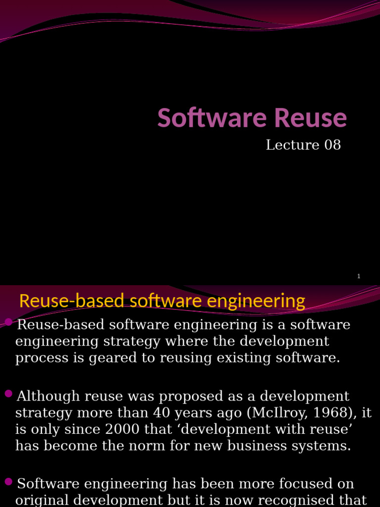 Benefits and Challenges of Software Reuse | PDF | Software | Computer ...
