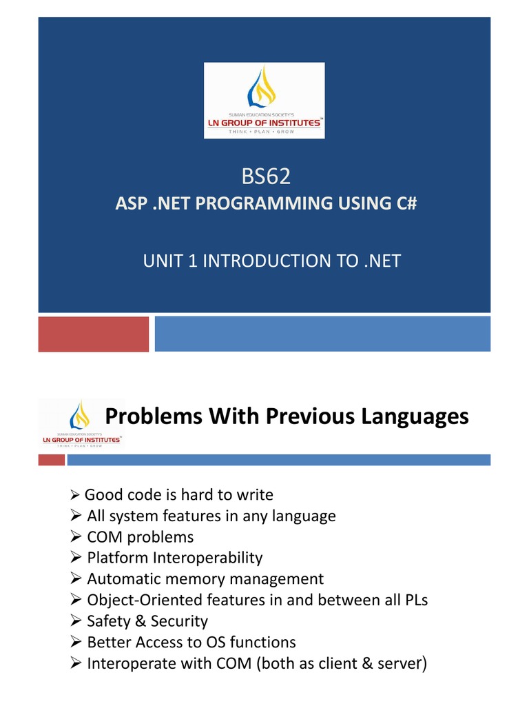 An Introduction to Programming with .NET and C#: Key Concepts and ...