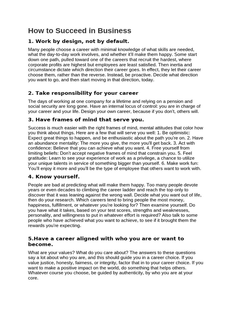 Strategies for Career Success | PDF | Goal | Motivational
