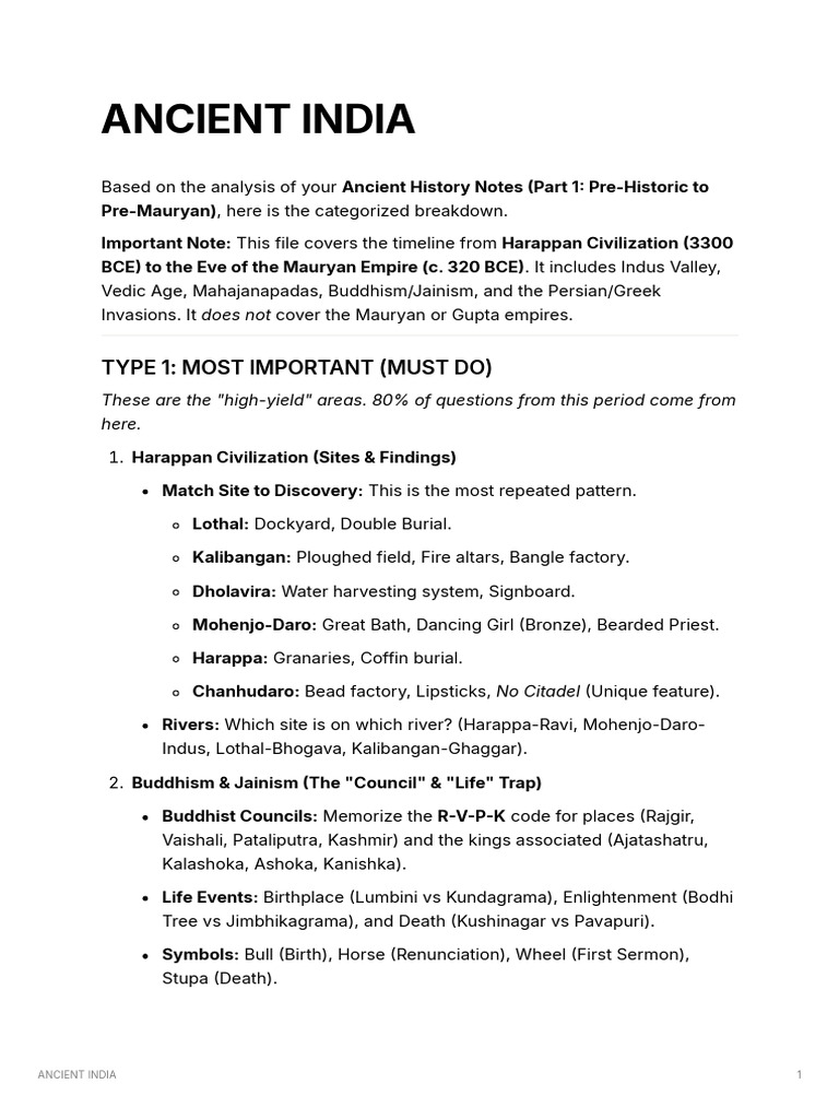 Ancient India: Key Historical Insights | PDF | Vedas | Indian Religions
