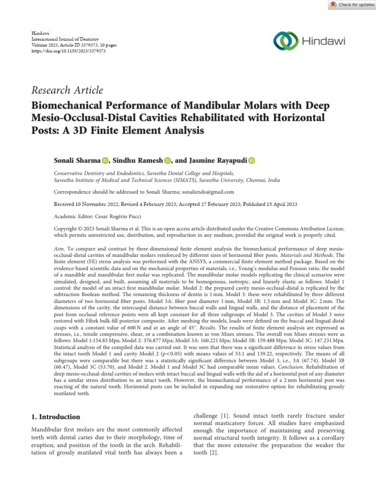 International Journal of Dentistry - 2023 - Sharma - Biomechanical ...