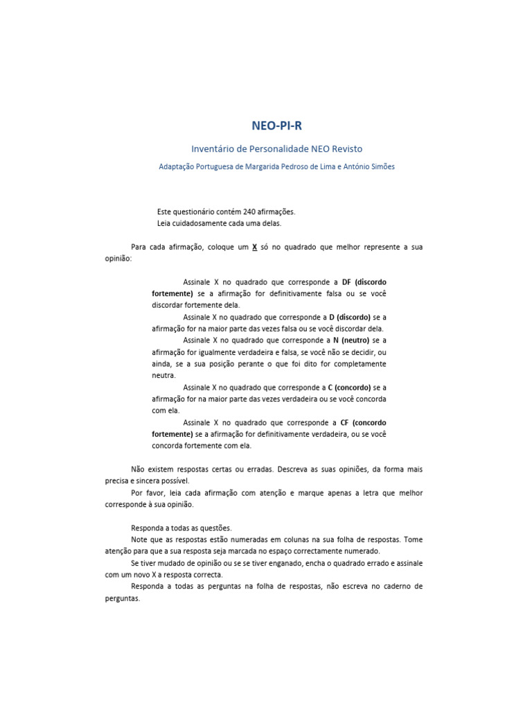 Neo Pi R | PDF