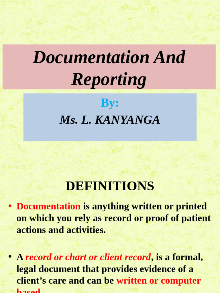 Effective Documentation in Healthcare | PDF | Health Care | Medical ...