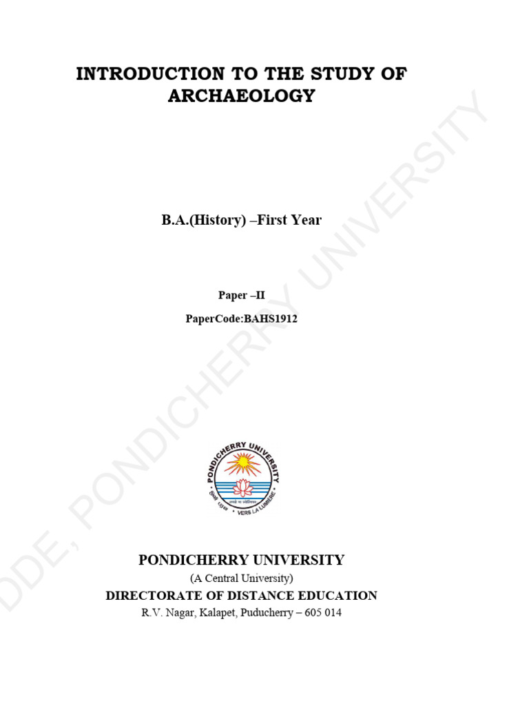 Introduction to Archaeology Course | PDF | Archaeology | Paleolithic