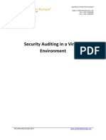Security Auditing in A Virtual Environment