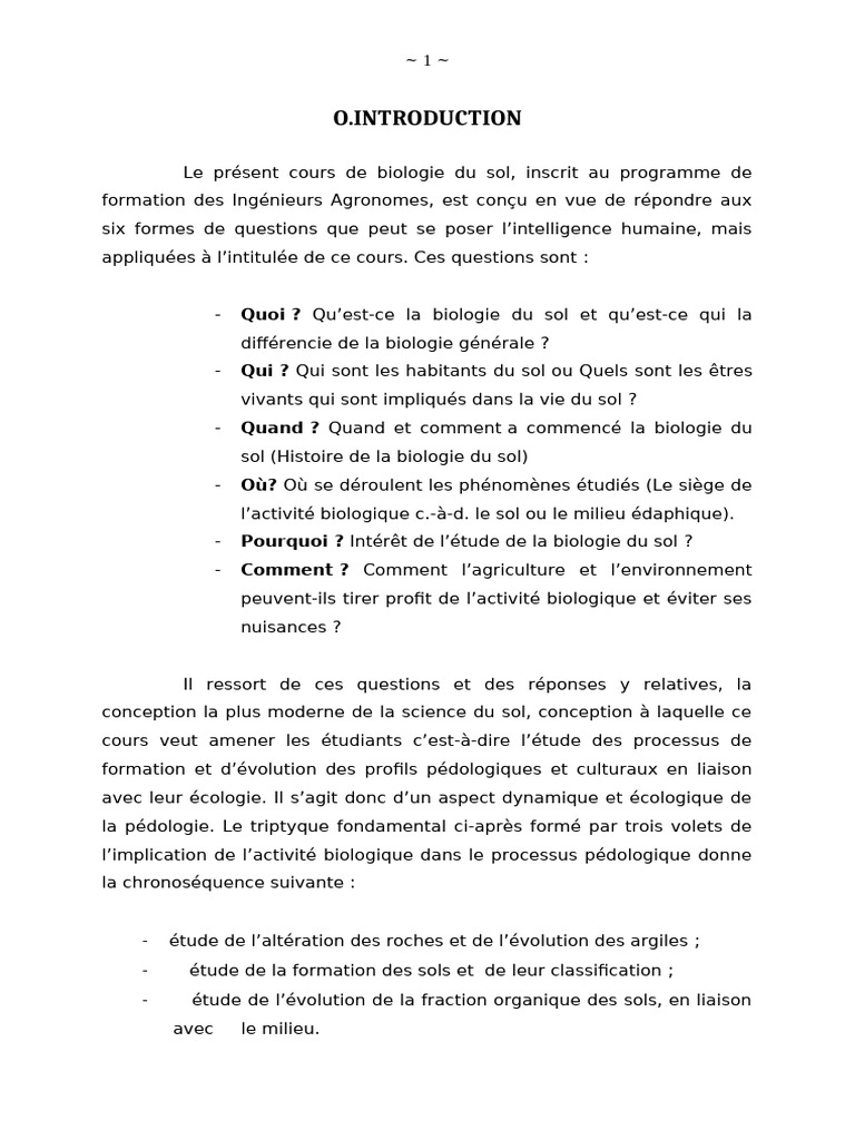 Biologie du sol : Concepts et enjeux | PDF | Sol (pédologie) | Bactérie