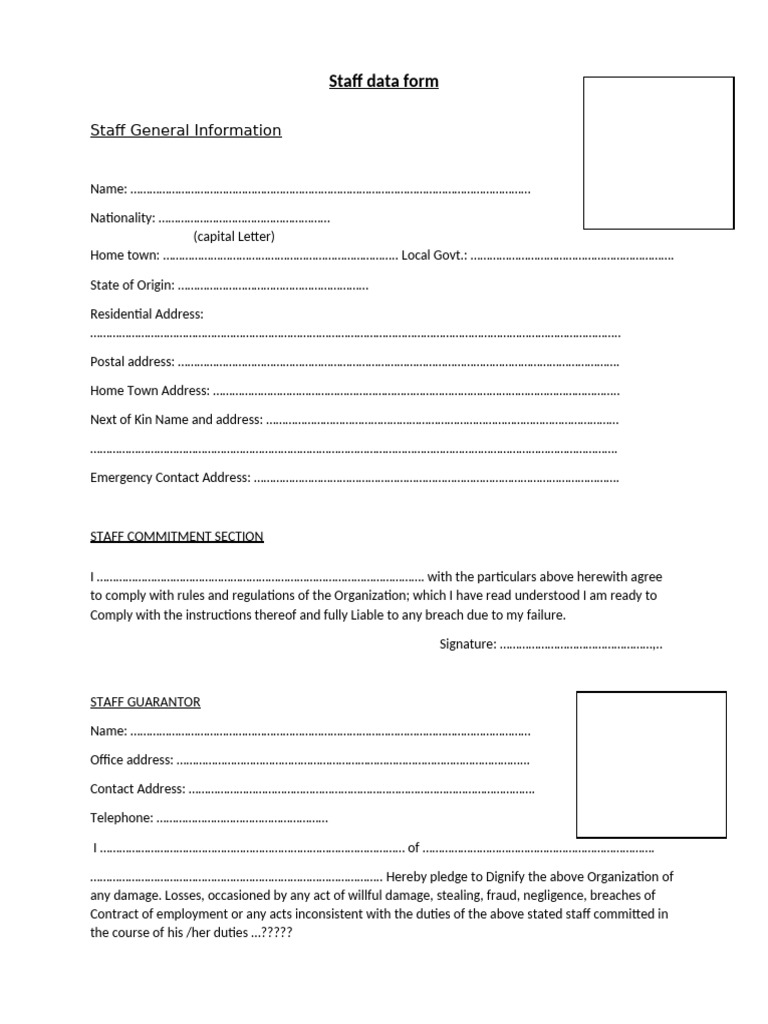 Staff Data Information | PDF | Common Law | Business
