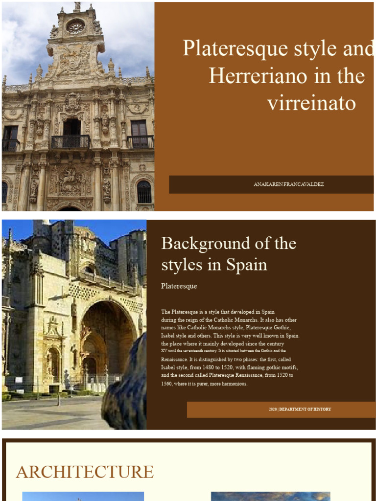 Plateresque and Herrerian Style in The Viceroyalty | PDF | New Spain ...