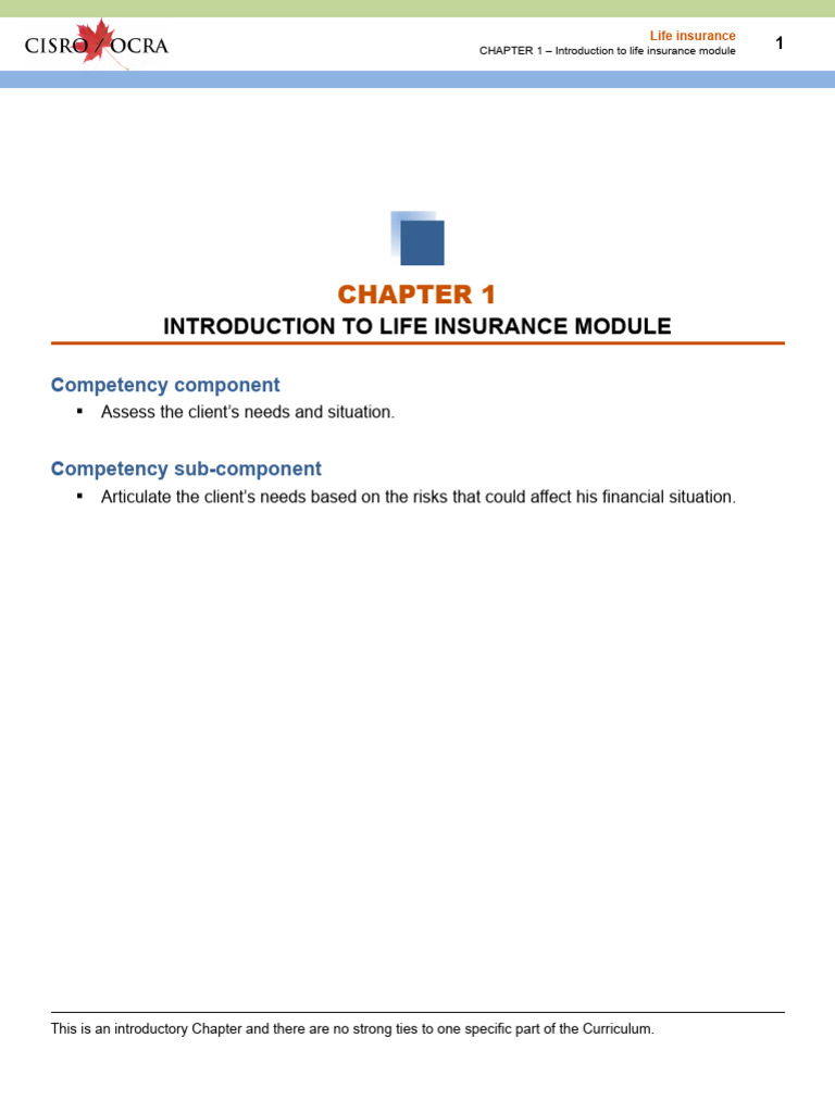Introduction to Life Insurance Basics | PDF | Insurance | Risk
