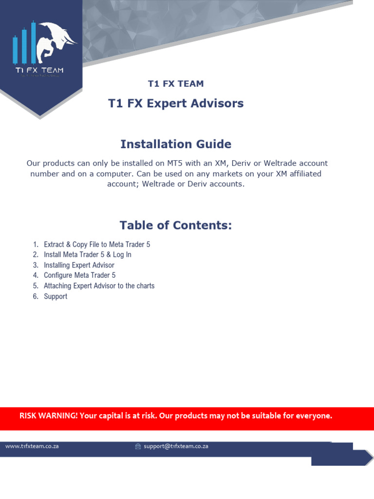T1 FX Expert Advisors Installation Guide | PDF | Computing Platforms ...
