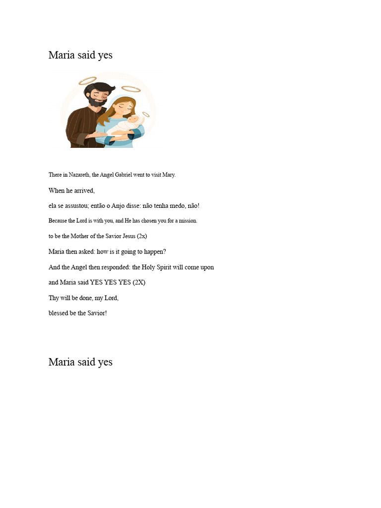 Song Maria Said Yes | PDF
