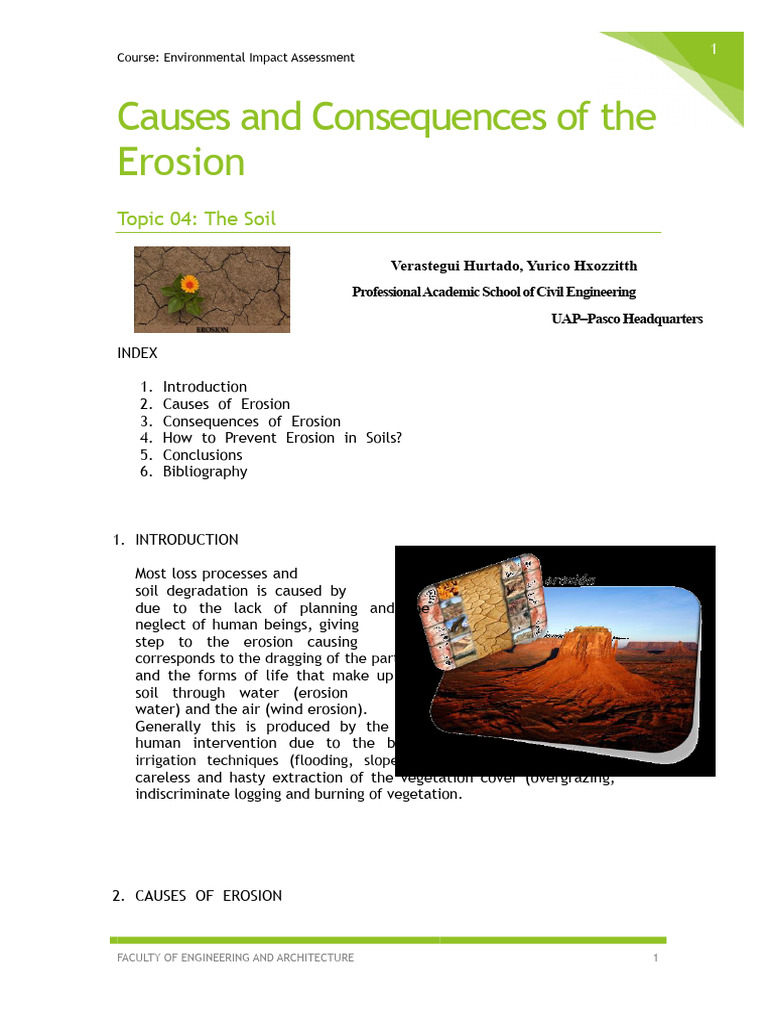 Causes or Consequences of Erosion | PDF | Erosion | Soil
