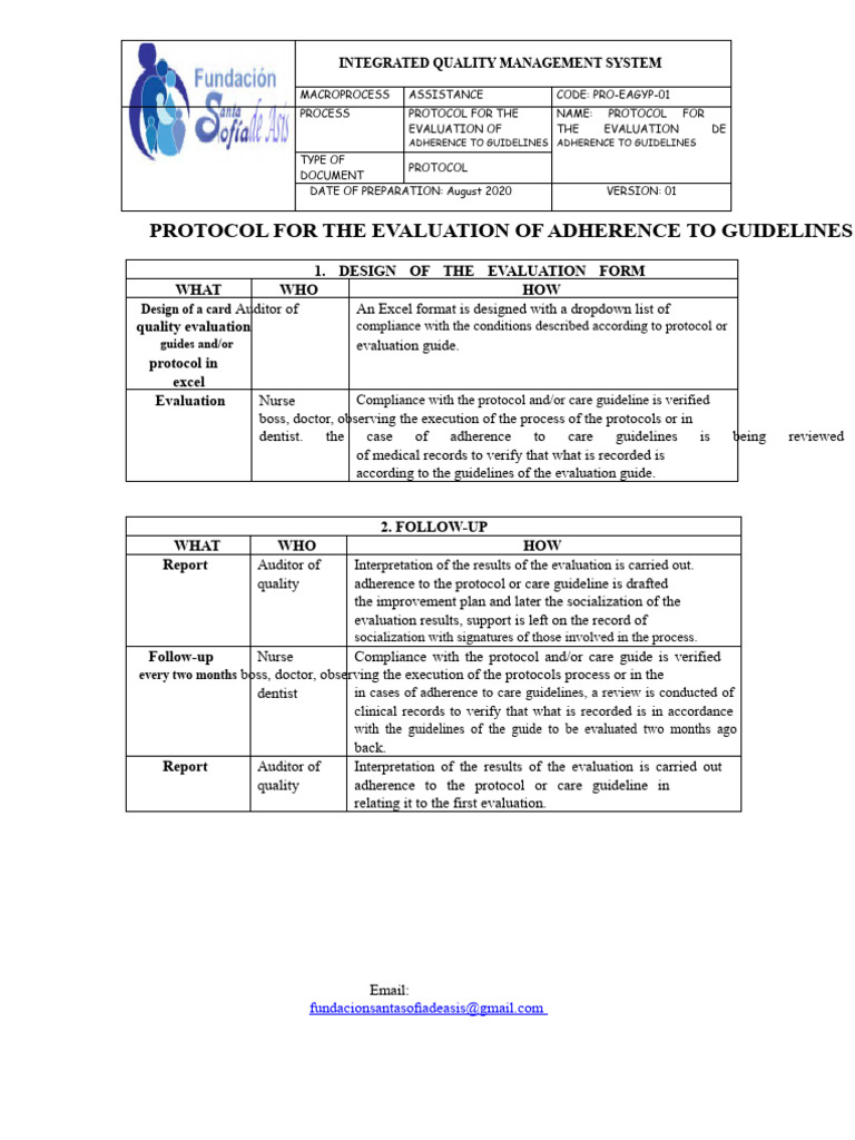 Evaluation Protocol for Quality Guidelines | PDF | Evaluation | Social ...