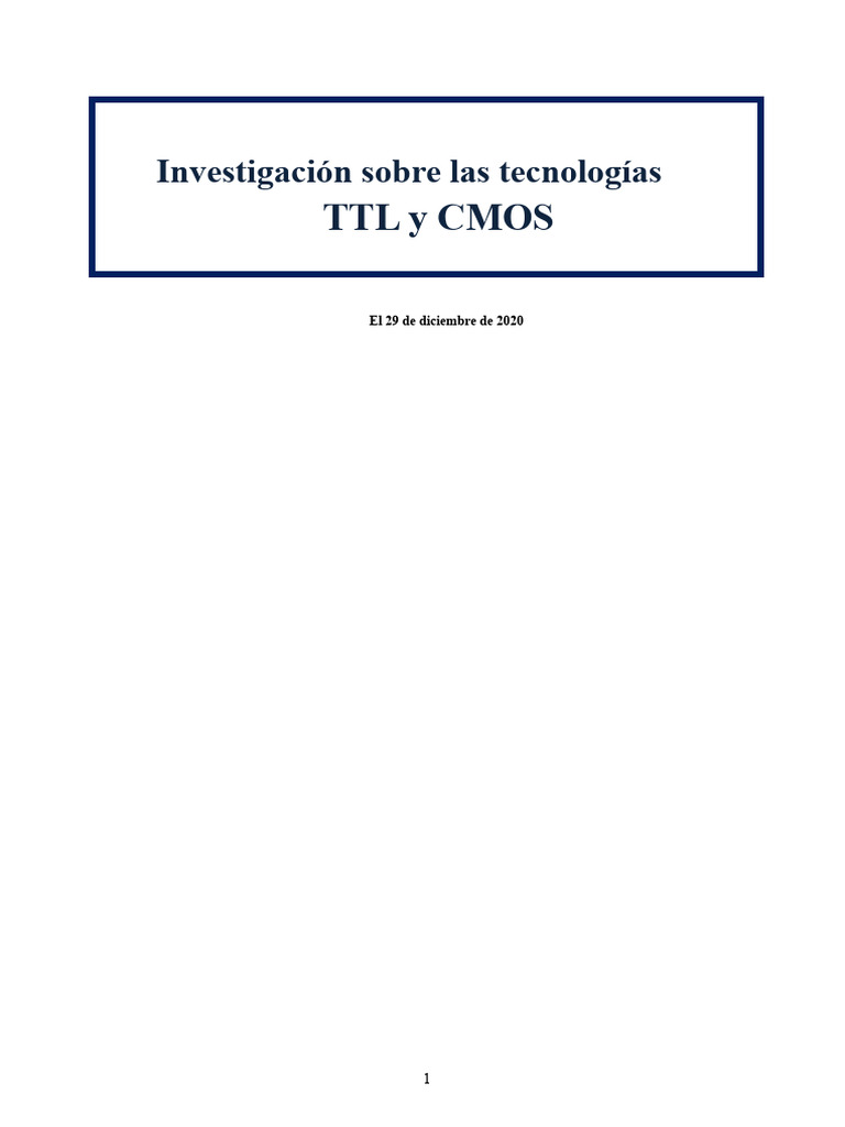 ttl y cmos | PDF | Cmos | Transistor de unión bipolar