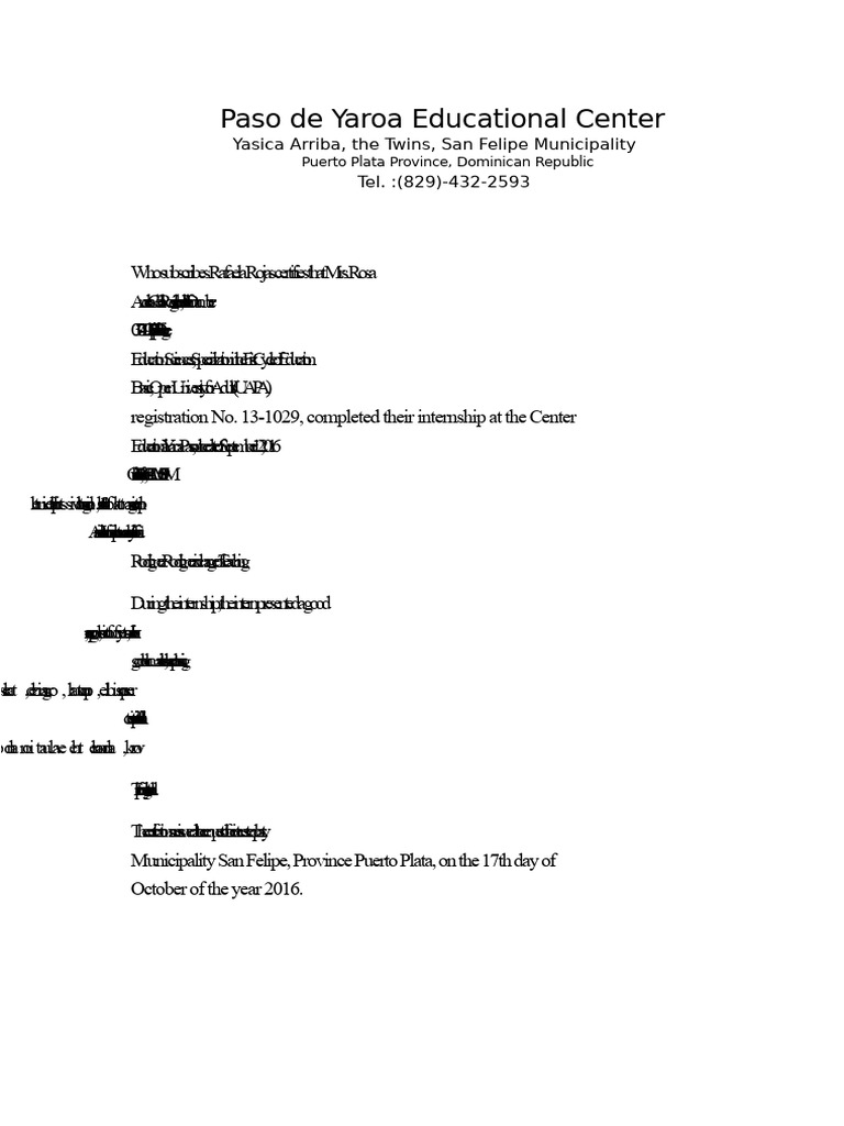 Internship Certification for Rosa Ceballo | PDF