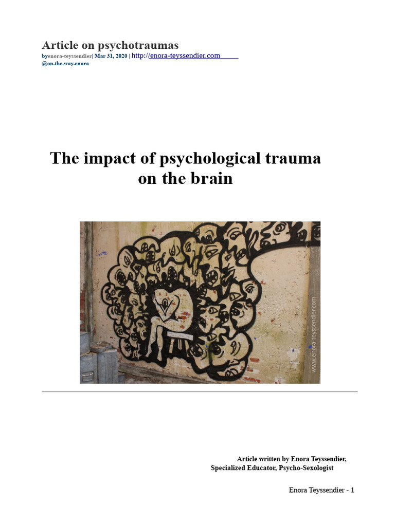 Understanding Psychotrauma Effects | PDF | Psychological Trauma | Anxiety