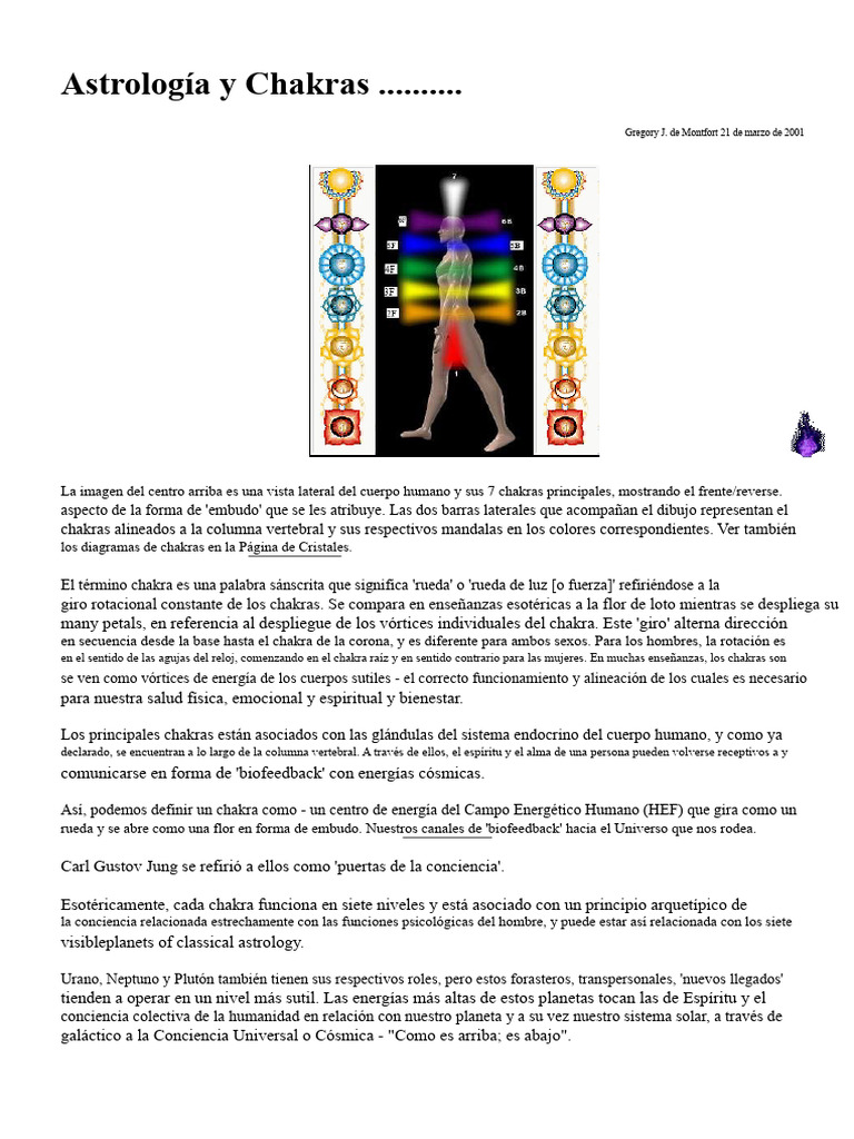 Chakras y su Relación con la Astrología | PDF | Chakra | Amor