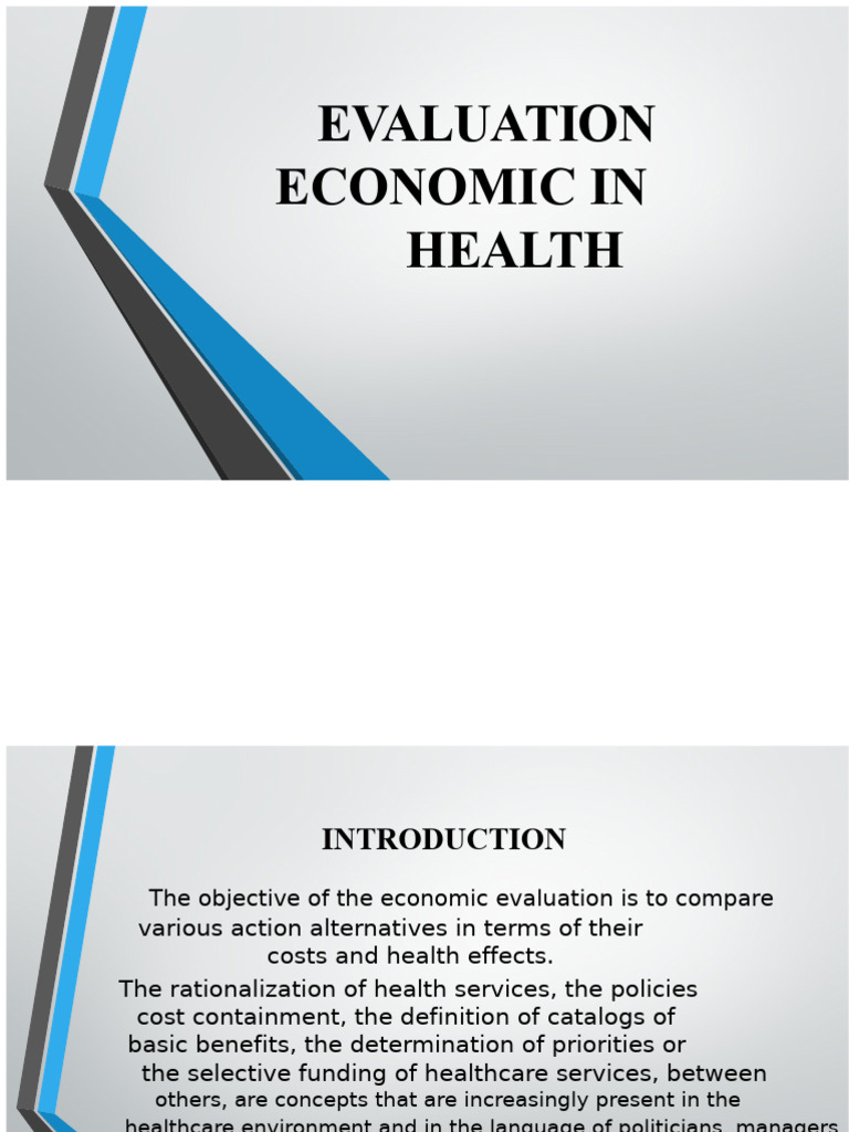 Economic Evaluation in Healthcare | PDF | Economics | Economies