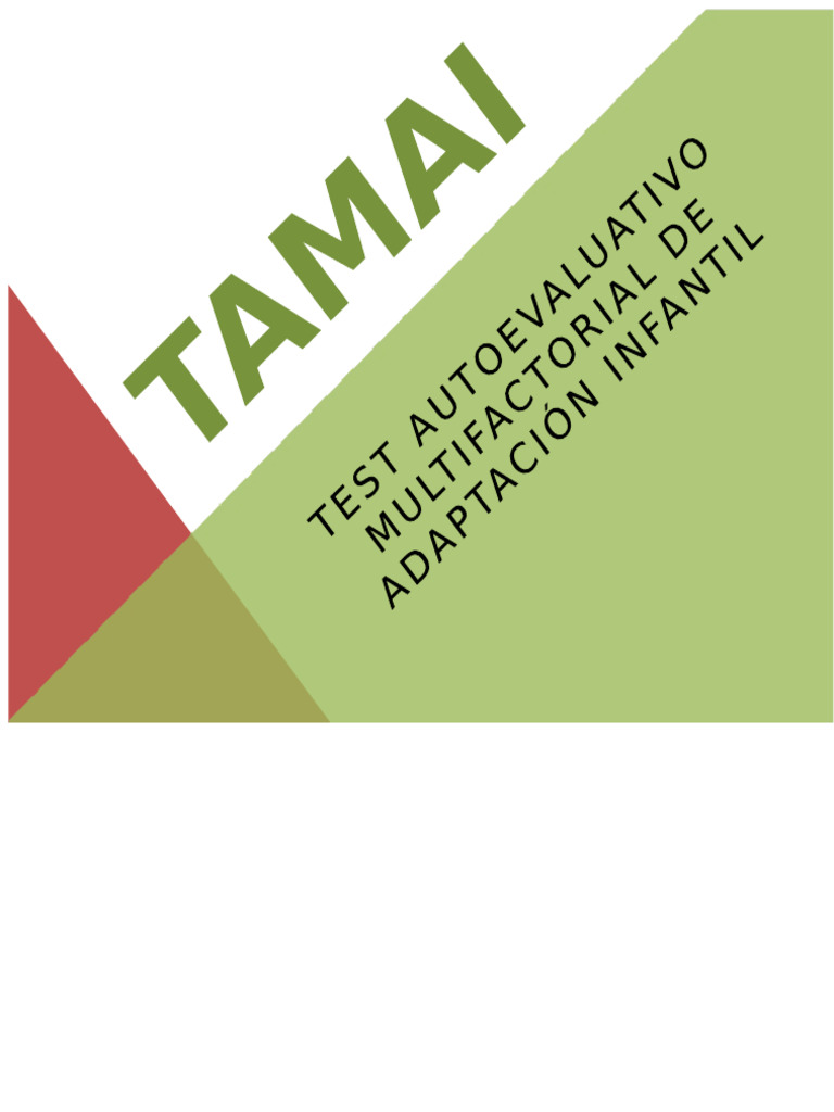 Documents - MX - Tamai Test Autoevaluativo Multifactorial de Adaptacion ...