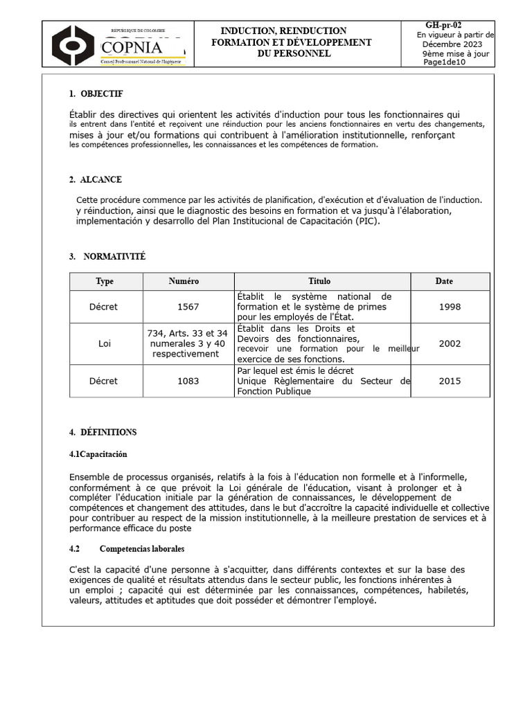 Induction Formation Développement | PDF | Gestion des ressources ...