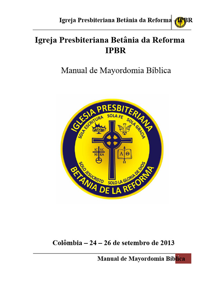 Manual de Mayordomia Bíblica IPBR | PDF | Graça no cristianismo | Amor