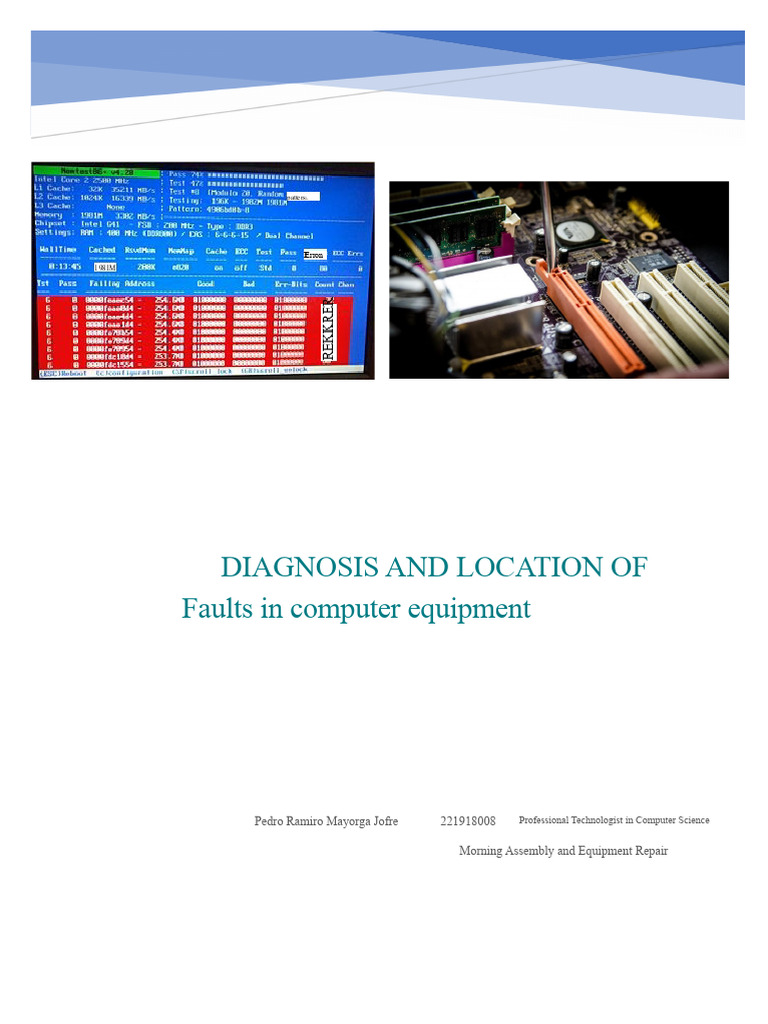 Fault Diagnosis in Computer Equipment | PDF | Bios | Hard Disk Drive