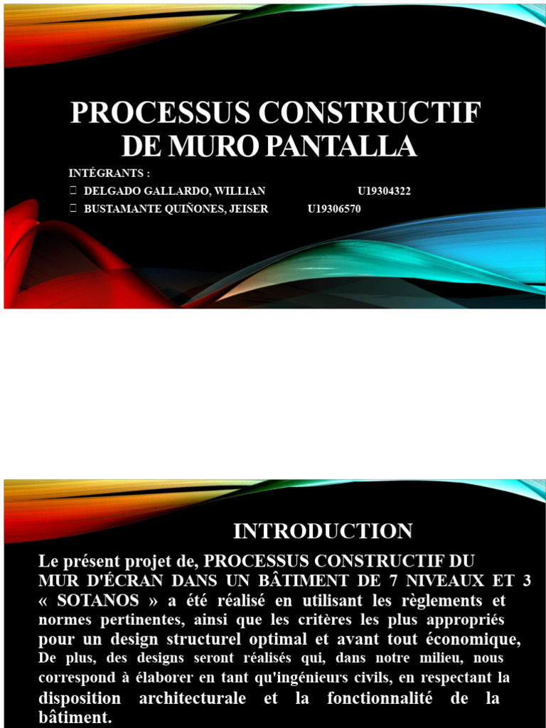 Processus Constructif du Mur Écran | PDF