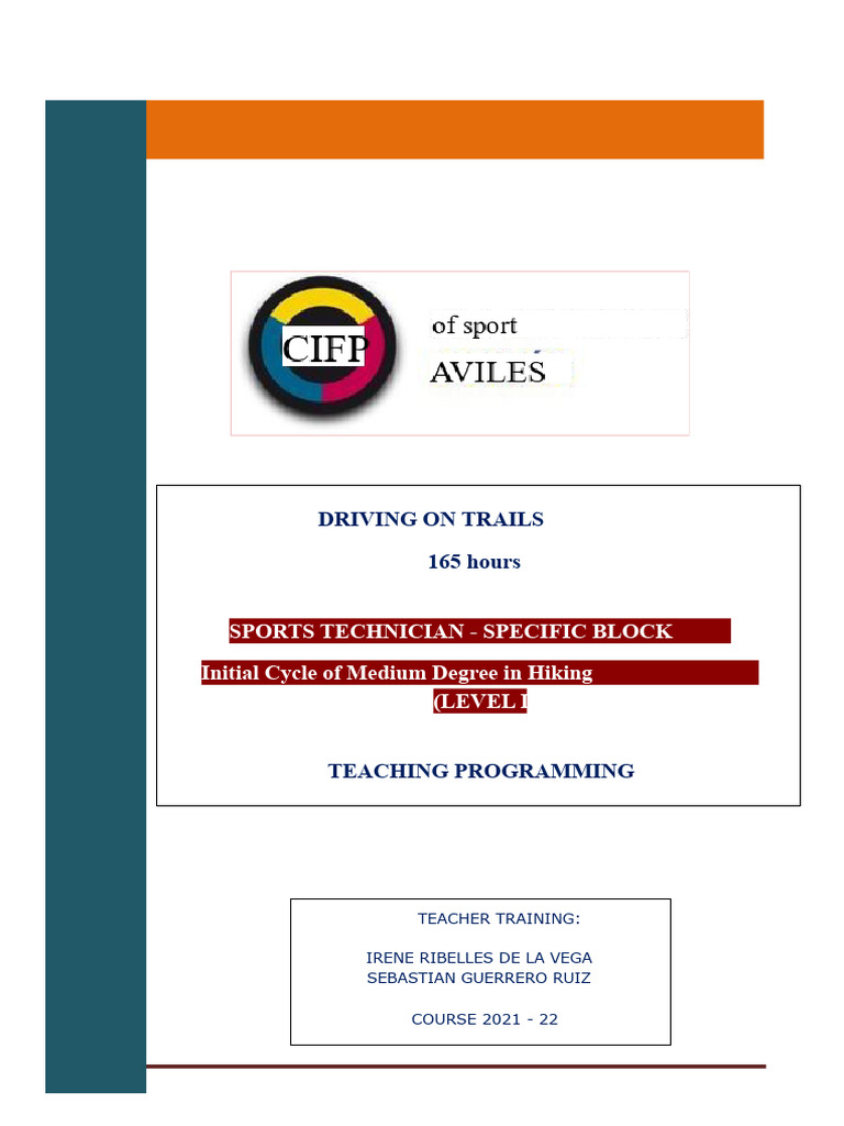 Cifp Module Trail Driving Td1 Course 2021-22 | PDF | Curriculum ...