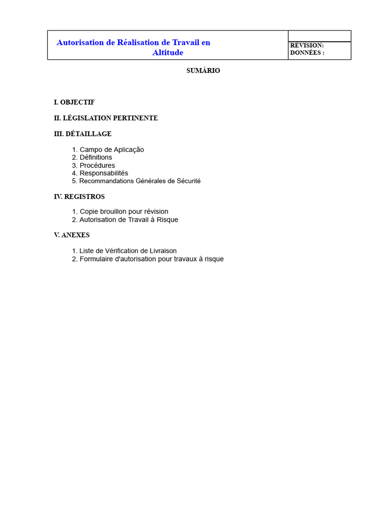 Autorisation de Travail en Altitude : Sécurité | PDF | Toit | Sécurité