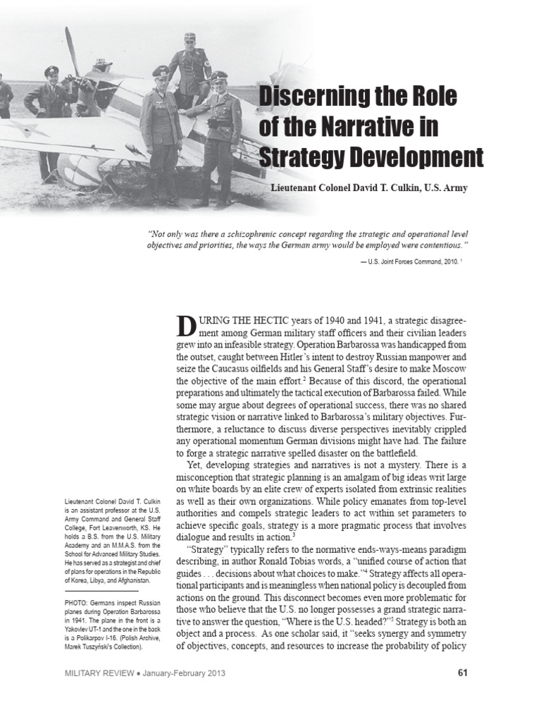 Strategic Narratives in Military Planning | PDF | Narrative | Policy