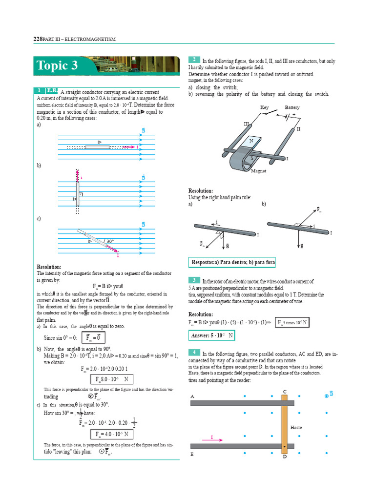 T3 - TF3-Part3 Electromagnetism | PDF | Magnetic Field | Electric Current