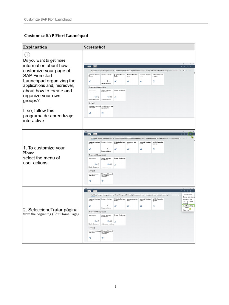 Customize SAP Fiori Launchpad | PDF | Computing | Software