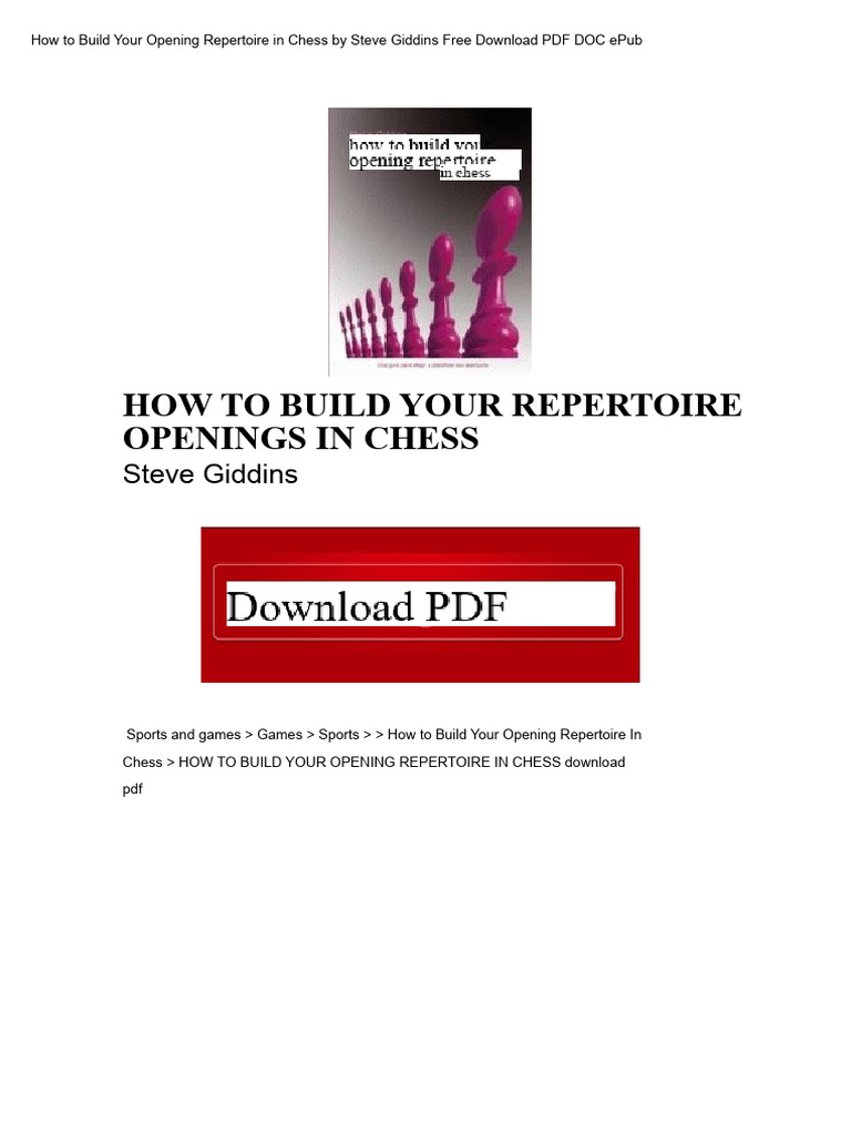 Build Your Chess Opening Repertoire | PDF | Chess | Traditional Board Games