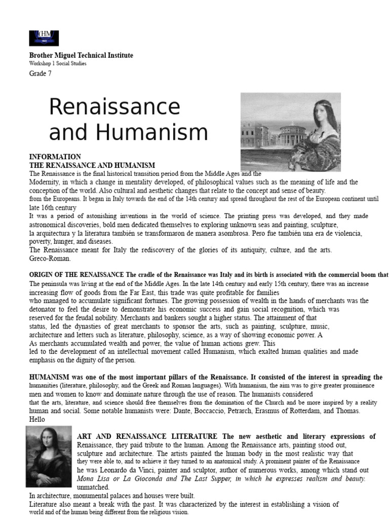 Renaissance and Humanism Overview | PDF | Renaissance | Heliocentrism